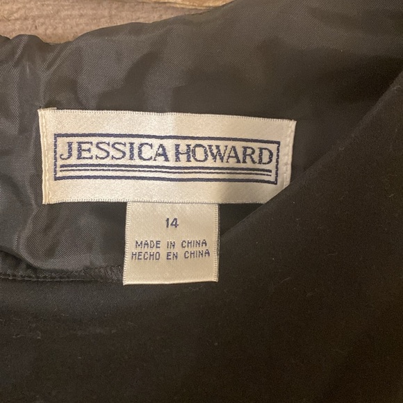 Vintage Jessica Howard Dress Womens Size 14 Plain Black Sleeveless Zip Up - Picture 3 of 9